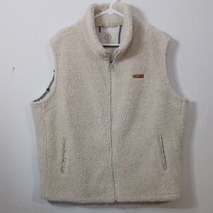 Men's Cream Sherpa Vest